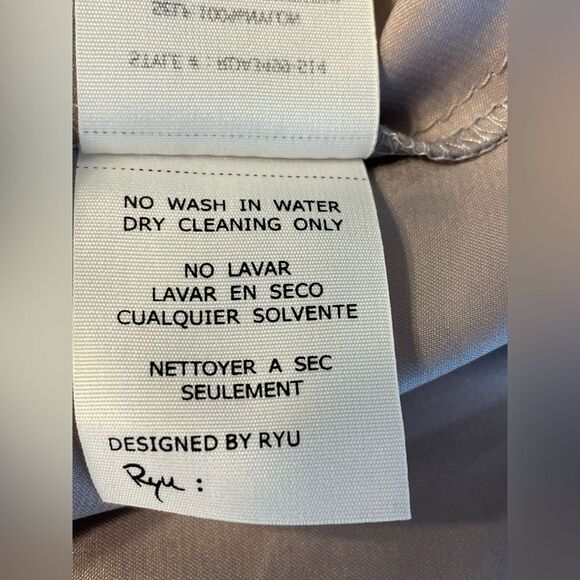 Ryu Tulle Mesh Dress w/Petal Trim Silver M - Picture 12 of 13